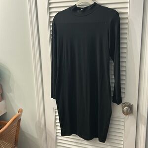 Leith Black turtleneck mini dress. Size large